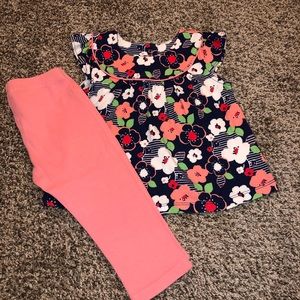 Gymboree floral shirt w/capris